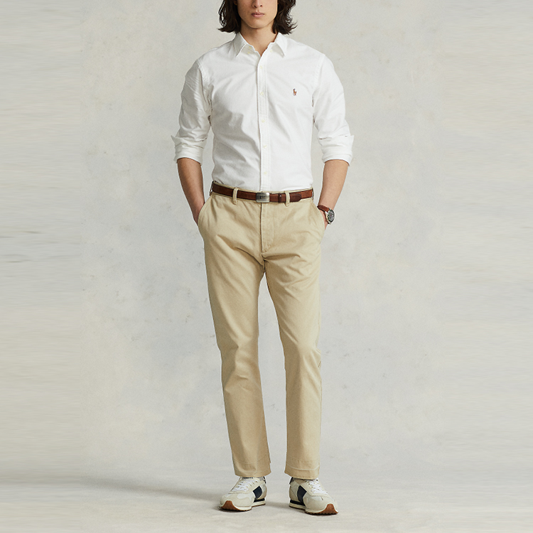 Polo Ralph Lauren FW22 Slim-Fit White Long Sleeve Shirt with Logo Embroidery. MNPOWOV16820207-100 圖 3