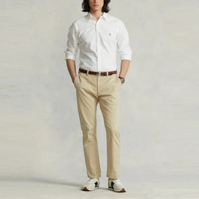 Polo Ralph Lauren FW22 修身白色長袖襯衫 刺繡Logo款式 MNPOWOV16820207-100 Lookbook Polo Ralph Lauren FW22 修身白色長袖襯衫 刺繡Logo款式 MNPOWOV16820207-100