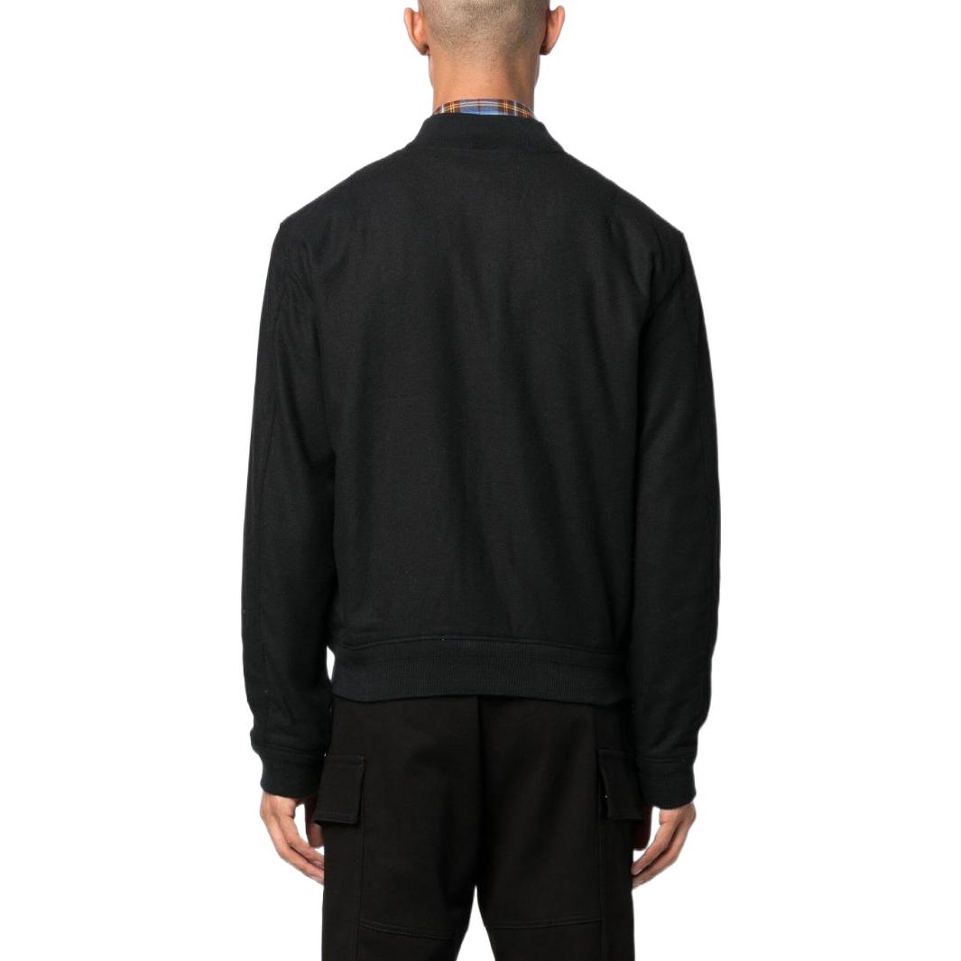 Shop 폴로 랄프로렌 FW22 블랙 남성 자수 포니 봄버 재킷 710876151-002