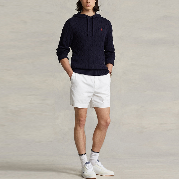 Polo Ralph Lauren FW22 Solid Cable Knit Hoodie Blue  Sweater. MNPOSWE16821101-400 圖 3