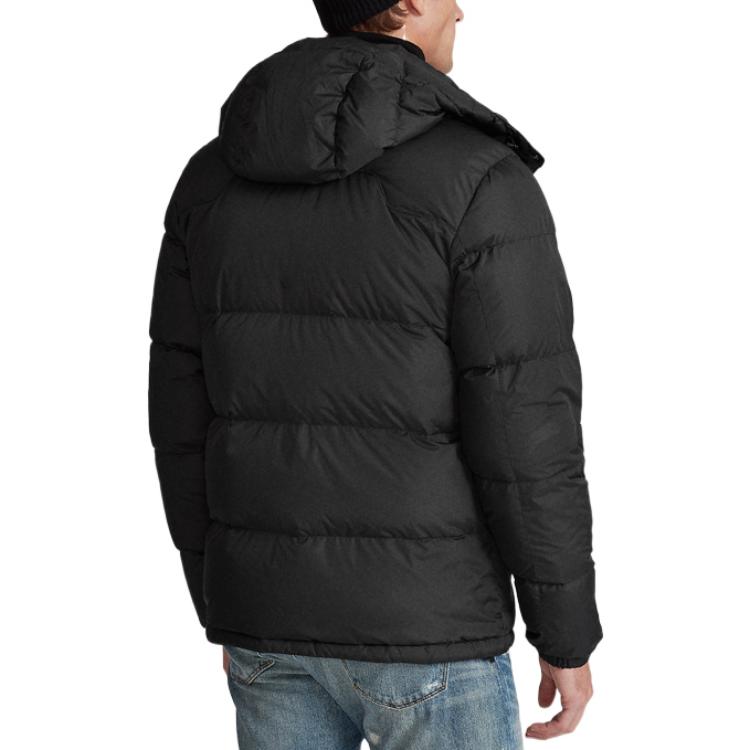 Purchase Polo Ralph Lauren FW22純色刺繡連帽羽絨外套 黑色. MNPOOTW16020321-001