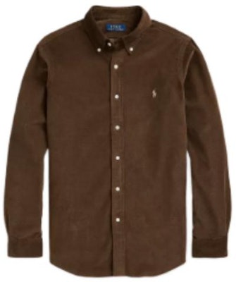 Polo Ralph Lauren FW22 Camisa de Manga Larga de Pana Sólida Marrón Oscuro. 16822544-200 Order Polo Ralph Lauren FW22 Camisa de Manga Larga de Pana Sólida Marrón Oscuro. 16822544-200