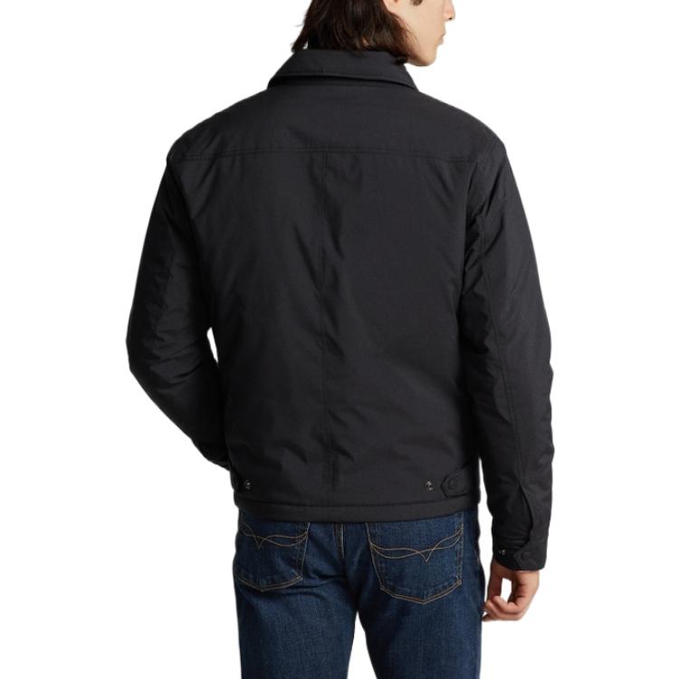 Polo Ralph Lauren FW22 Solid Embroidered Collared Long Sleeve Jacket Black Men MNPOOTW16020920 圖 4