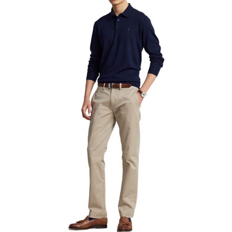 Lookbook Polo Ralph Lauren FW22 Solid Knit Sweater Lengan Panjang Biru. MNPOSWE16821191-400