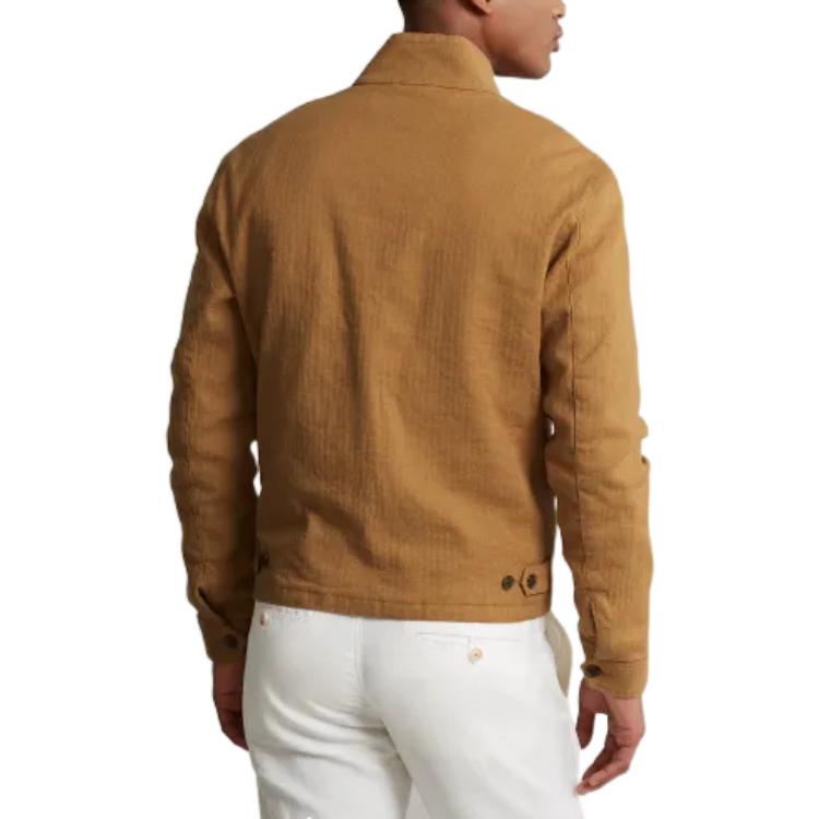 Polo Ralph Lauren FW22 Solid Linen Blend Herringbone Jacket  Khaki. MNPOOTW16021062-250 圖 4