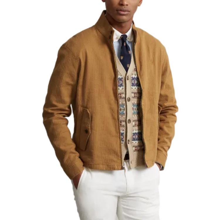 Polo Ralph Lauren FW22 Solid Linen Blend Herringbone Jacket  Khaki. MNPOOTW16021062-250 圖 5