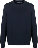 Polo Ralph Lauren FW22 Solid Logo Embroidered Crewneck Sweater Blue. 710810846-001 Polo Ralph Lauren FW22 Solid Logo Embroidered Crewneck Sweater Blue. 710810846-001