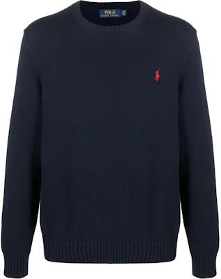 Polo Ralph Lauren FW22 經典刺繡Logo純色圓領毛衣 藍色 710810846-001 Buy Polo Ralph Lauren FW22 經典刺繡Logo純色圓領毛衣 藍色 710810846-001