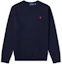 Order Polo Ralph Lauren FW22 經典刺繡Logo純色圓領毛衣 藍色 710810846-001