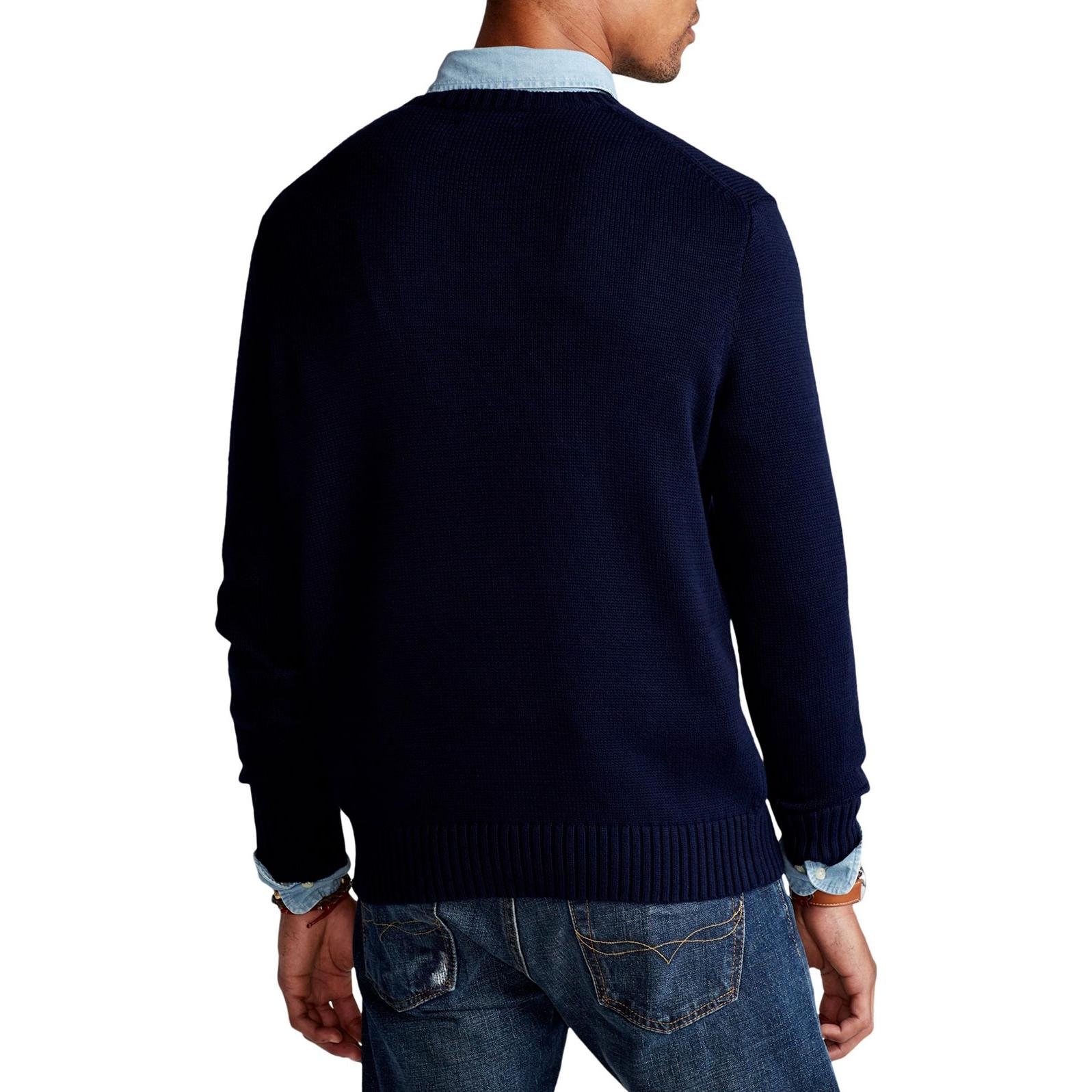 Polo Ralph Lauren FW22 Solid Logo Embroidered Crewneck Sweater  Blue. 710810846-001 圖 5