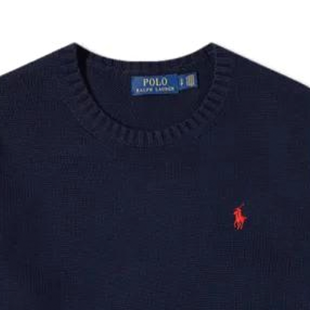 Polo Ralph Lauren FW22 Solid Logo Embroidered Crewneck Sweater  Blue. 710810846-001 圖 6
