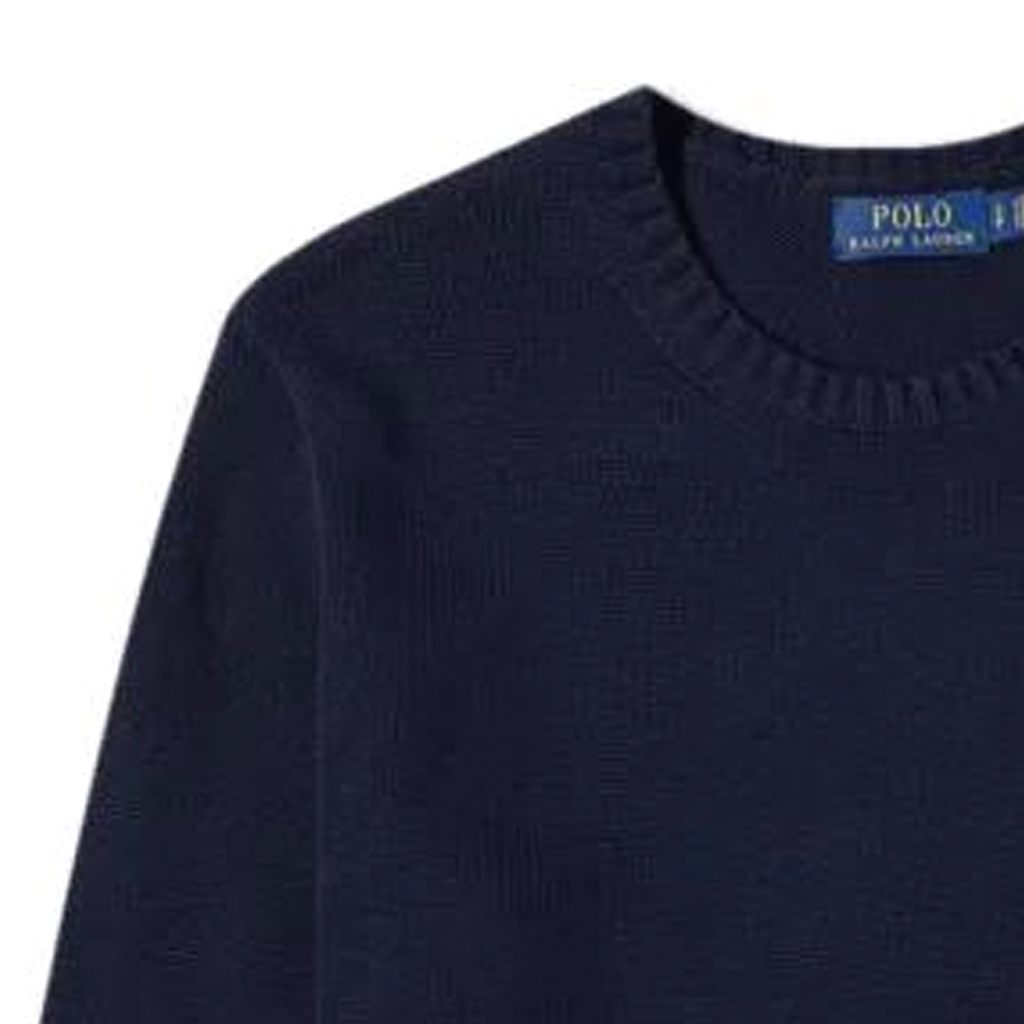 Polo Ralph Lauren FW22 Solid Logo Embroidered Crewneck Sweater  Blue. 710810846-001 圖 7