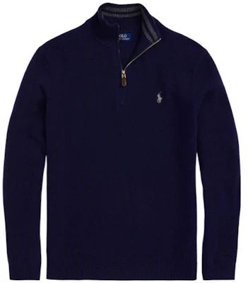 Polo Ralph Lauren FW22 Solid Logo Embroidered Half-Zip Knit Sweater Blue Men’s. MNPOSWE16821102-400 Order Polo Ralph Lauren FW22 Solid Logo Embroidered Half-Zip Knit Sweater Blue Men’s. MNPOSWE16821102-400