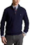Shop Polo Ralph Lauren FW22 Solid Logo Embroidered Half-Zip Knit Sweater Blue Men’s. MNPOSWE16821102-400
