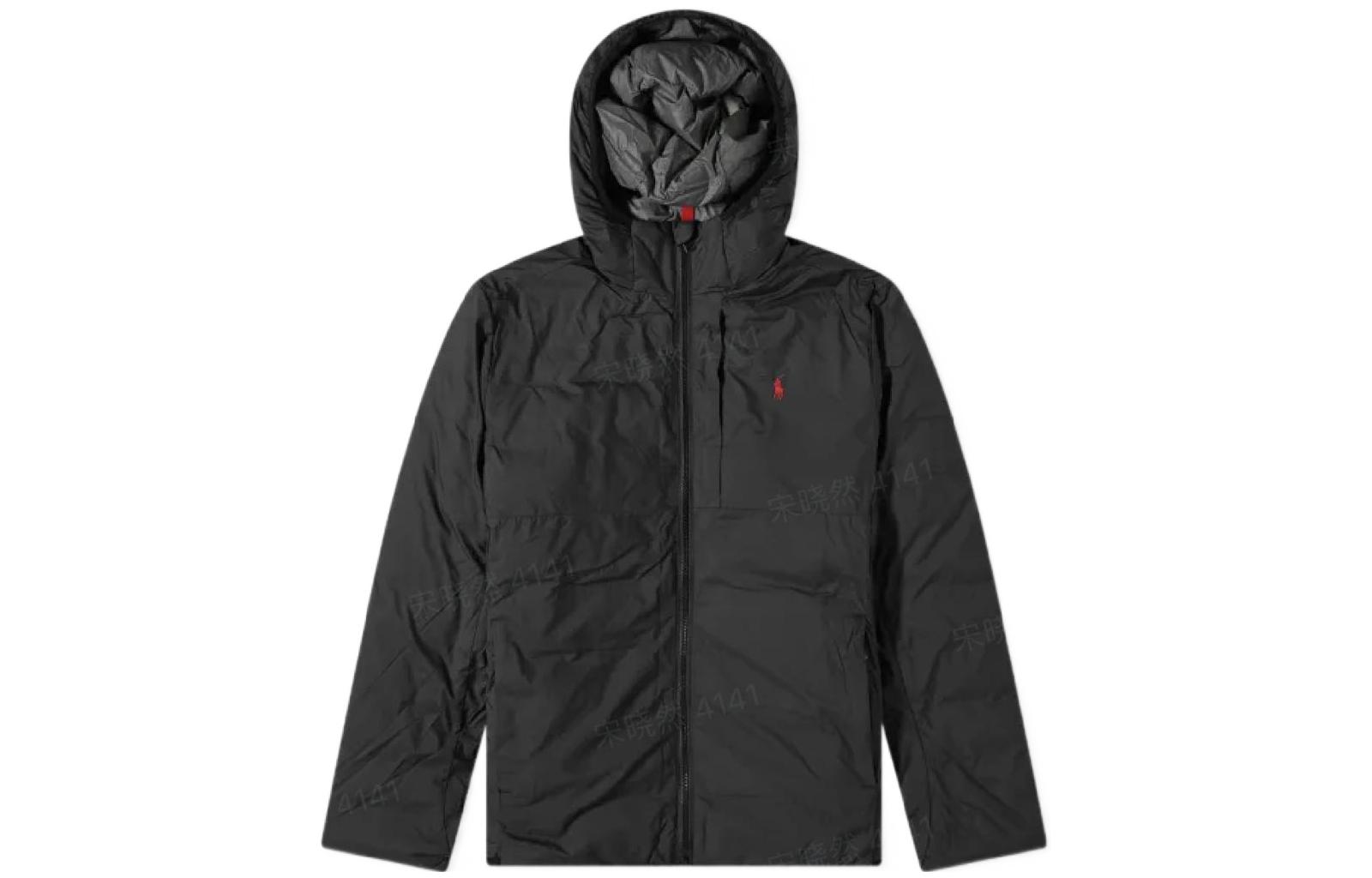 Polo Ralph Lauren FW22 Solid Logo Embroidered Hoodie Zip Jacket Black Mens. 710850708-001 圖 2