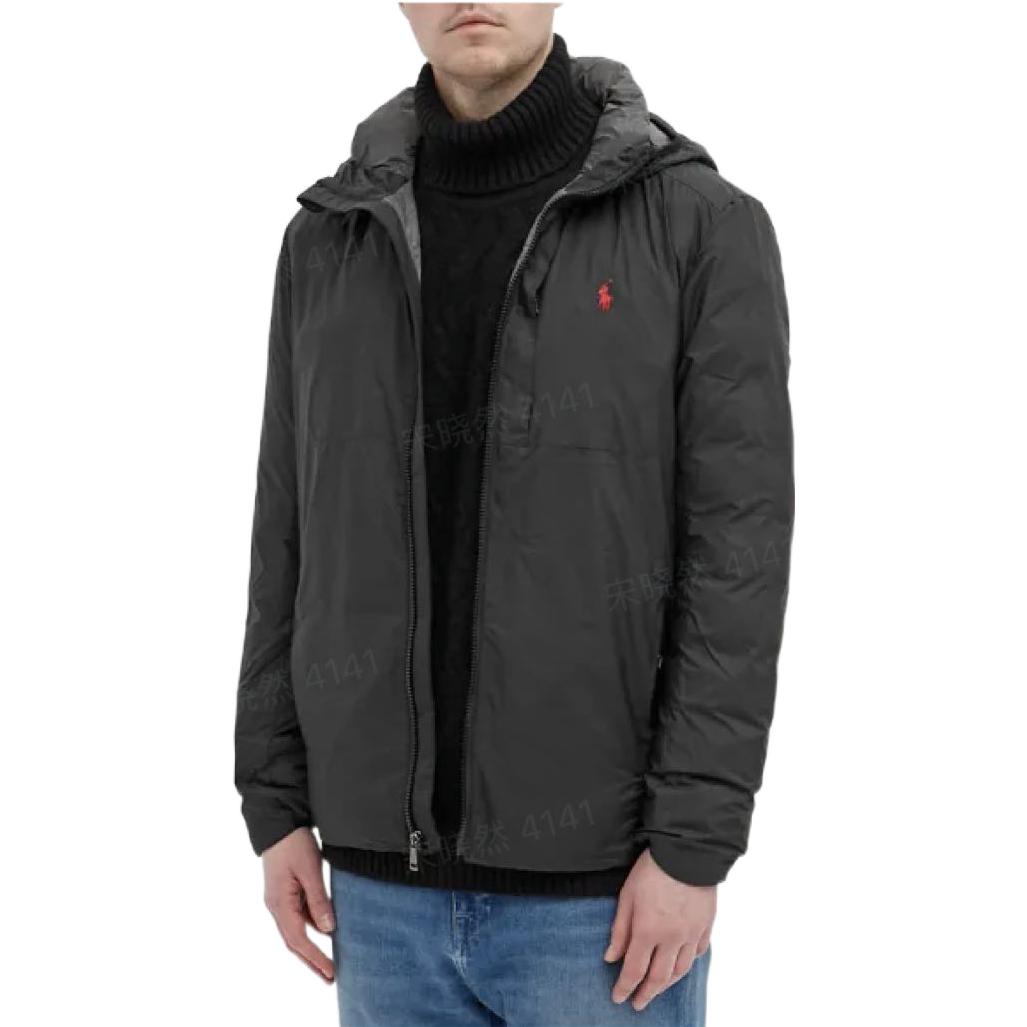 Polo Ralph Lauren FW22 Solid Logo Embroidered Hoodie Zip Jacket Black Mens. 710850708-001 圖 3