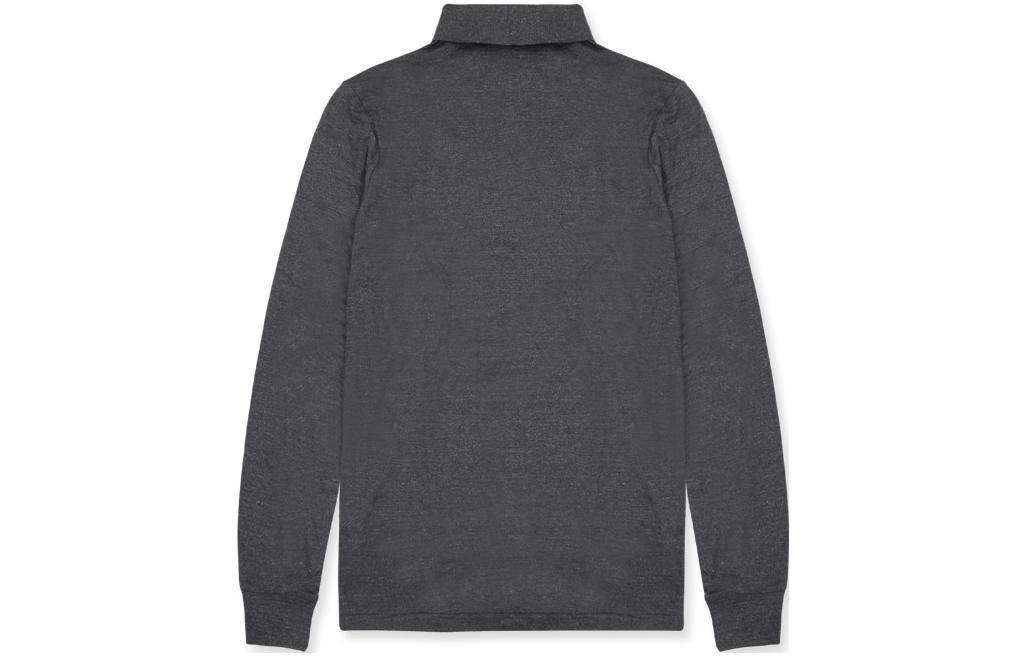 Polo Ralph Lauren FW22 Solid Logo Embroidered Long Sleeve Polo Shirt Black/Grey. 710817913-013 圖 3