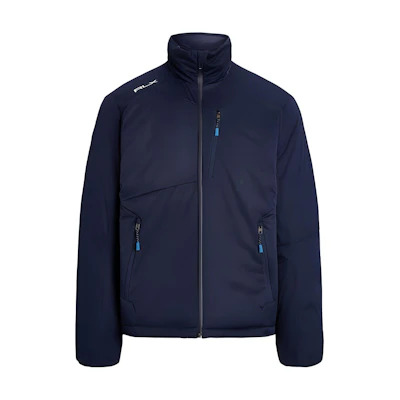 Polo Ralph Lauren FW22 Solid Logo Print Navy Blue Long-Sleeve Jacket for Men. MNXGOTW16020053-410
