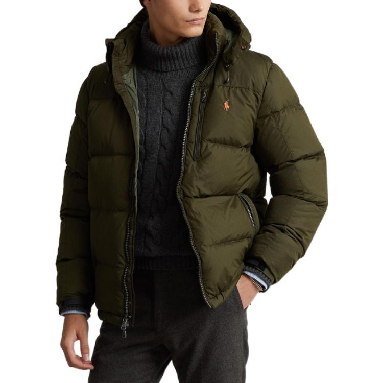 Polo Ralph Lauren FW22 Solid Logo Quilted Hooded Puffer Jacket Green MNPOOTW16020889-301 圖 4