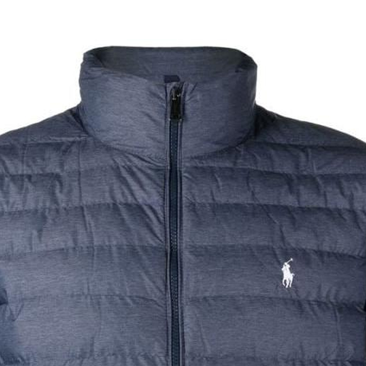 Details for Polo Ralph Lauren FW22 Jaket Pria Logo Biru Berkerah Resleting Stand. 710810897-029