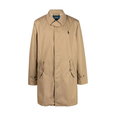 Polo Ralph Lauren FW22 Solid Windbreaker Jacket Khaki Long Sleeve 710869148002LUXURY