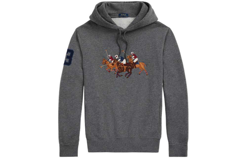 Order Sudadera Polo Ralph Lauren FW22 Triple Pony Hoodie Manga Larga Hombre Gris. MNPOKNI16822189-020