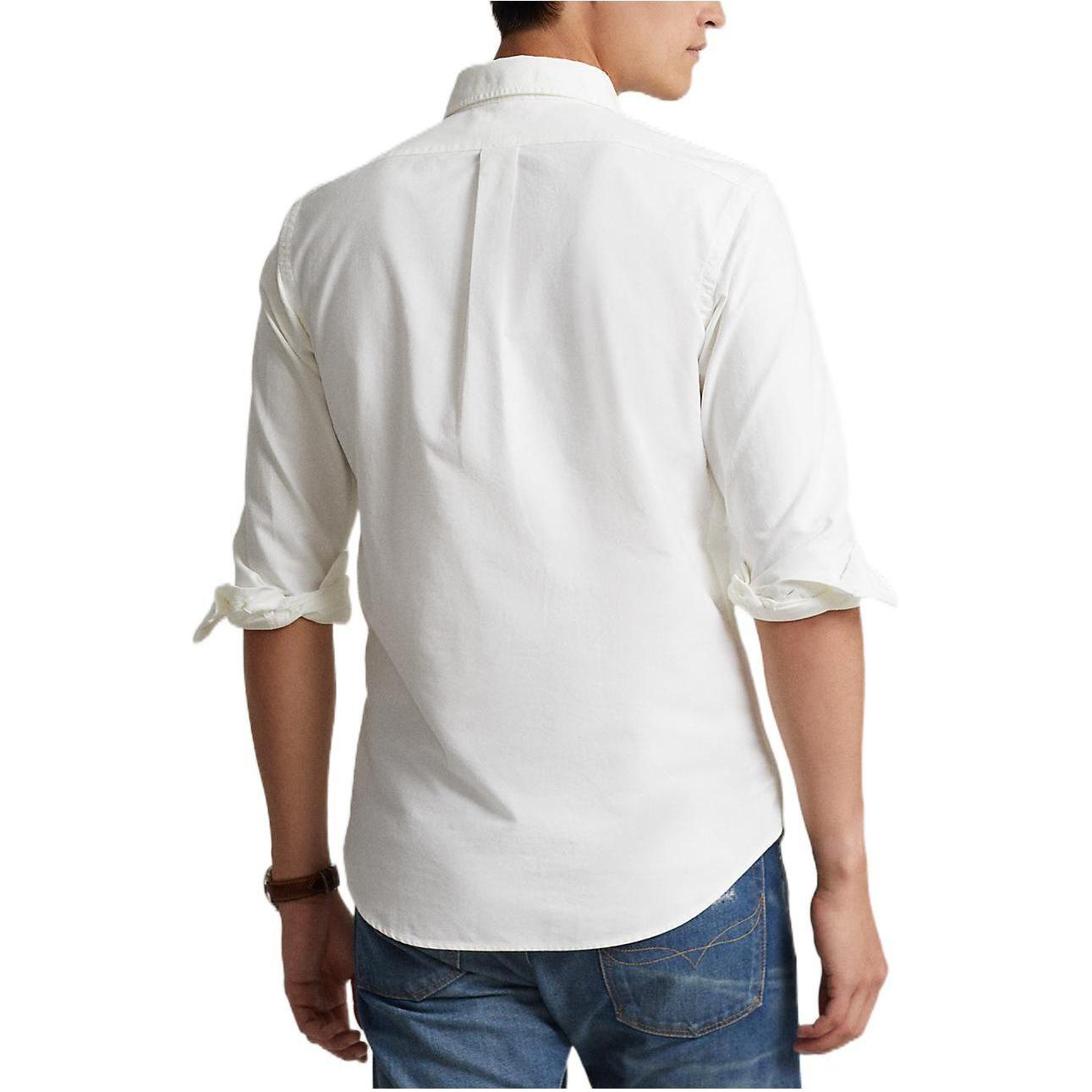 Polo Ralph Lauren FW22 White Button-Up Shirt with Logo Embroidery for Men. MNBLWOVM2G10122-E86 圖 6