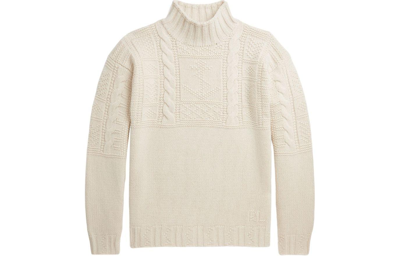 Polo Ralph Lauren FW23  Beige Solid Color Knit Turtleneck Sweater 710A30463-001 圖 2