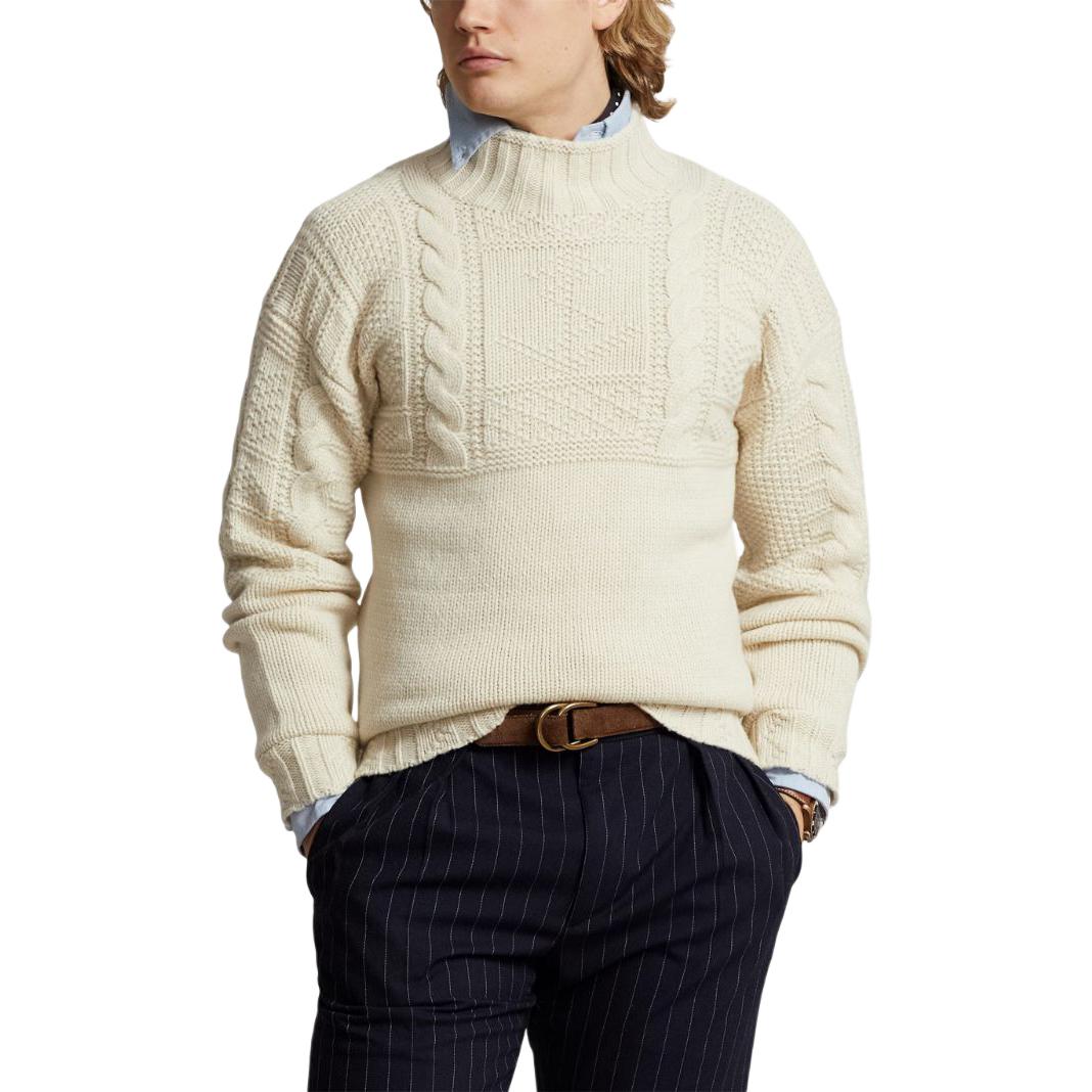 Polo Ralph Lauren FW23  Beige Solid Color Knit Turtleneck Sweater 710A30463-001 圖 5