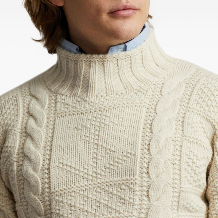 Polo Ralph Lauren FW23  Beige Solid Color Knit Turtleneck Sweater 710A30463-001 圖 6