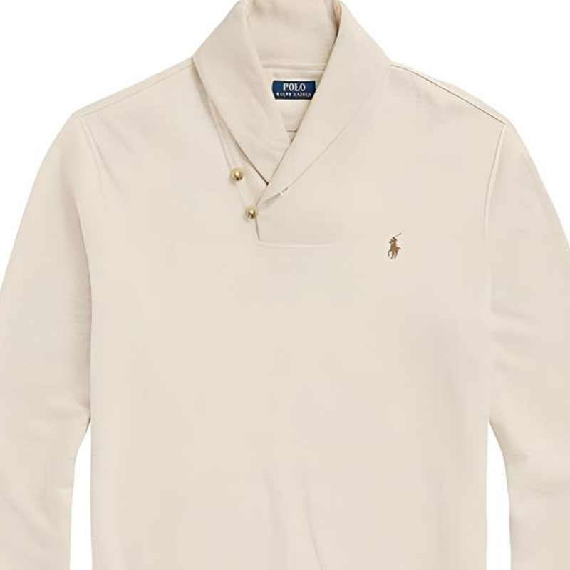 Polo Ralph Lauren FW23  Beige Solid Long Sleeve Polo Shirt 710877989-002 圖 5