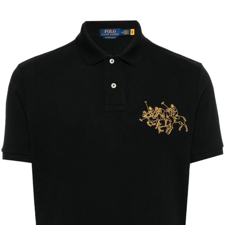 Polo Ralph Lauren FW23  Black Logo Embroidered Short Sleeve Polo Shirt 710926121-001 圖 7