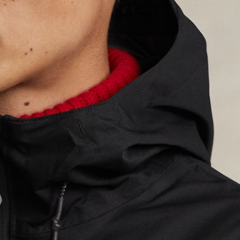 Details for Polo Ralph Lauren FW23 黑色防水連帽外套 刺繡標誌款式。 MNPOOTW16021193-001