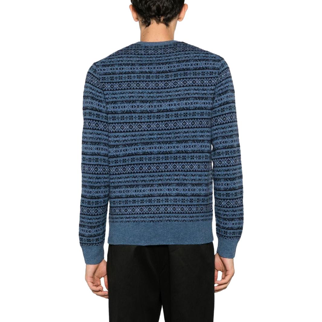 Polo Ralph Lauren FW23  Blue Colorblock Knit Casual Long Sleeve Sweater. 710918122-001 圖 4