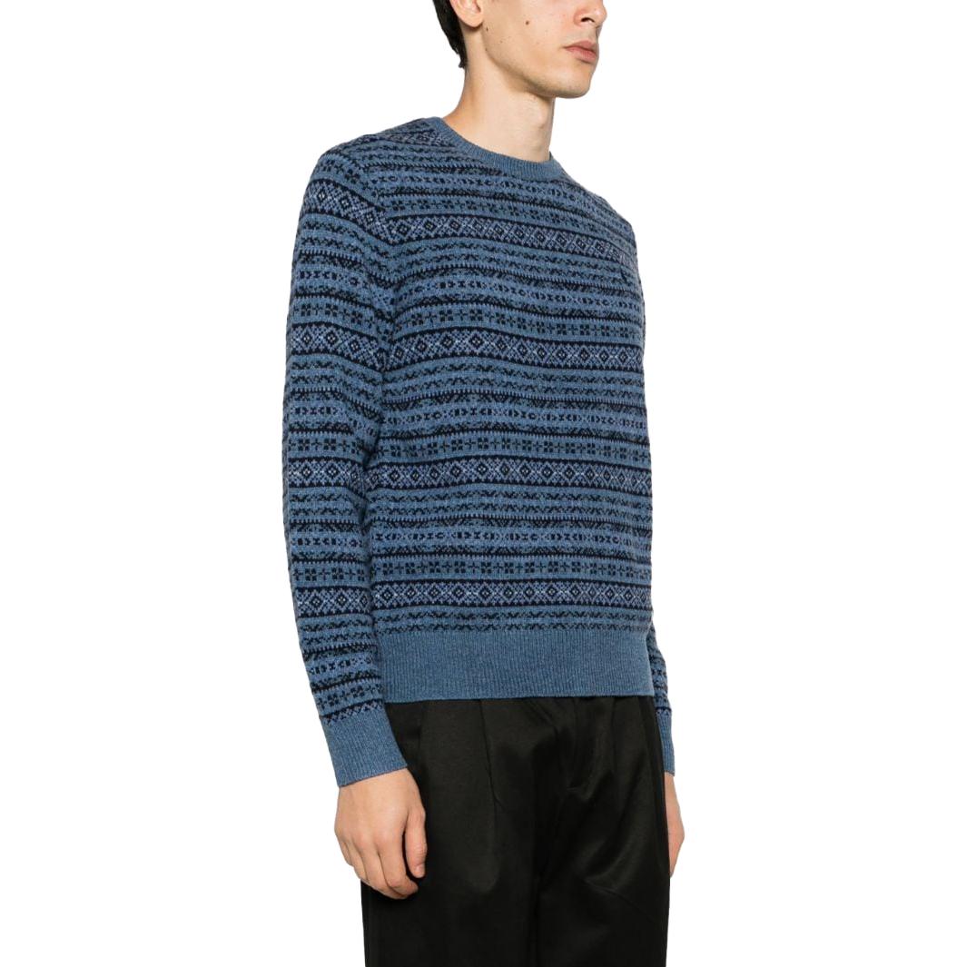 Polo Ralph Lauren FW23  Blue Colorblock Knit Casual Long Sleeve Sweater. 710918122-001 圖 5