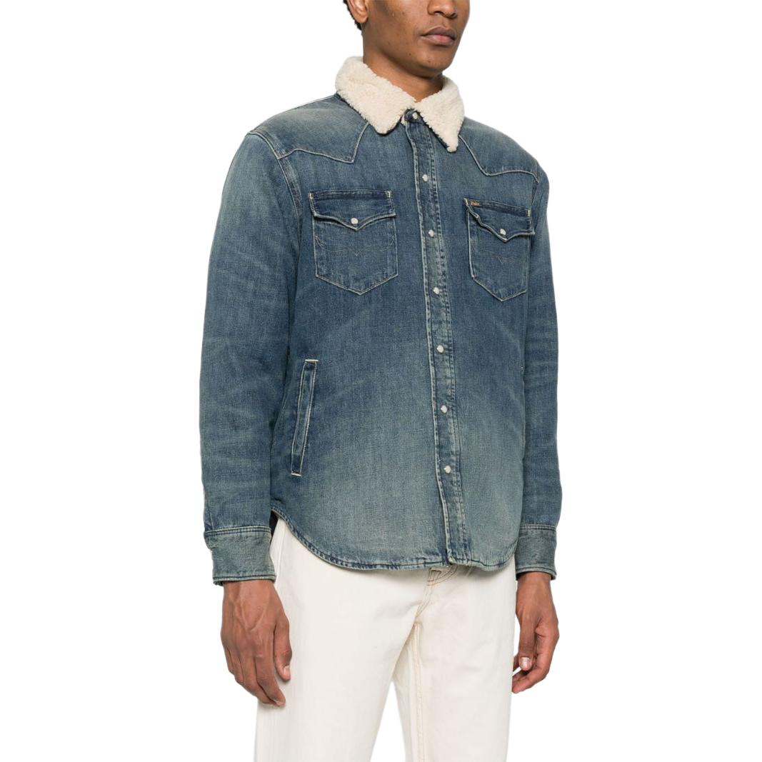 Polo Ralph Lauren FW23  Blue Denim Jacket with Pocket and Button-Up Design. 710917253-001 圖 5