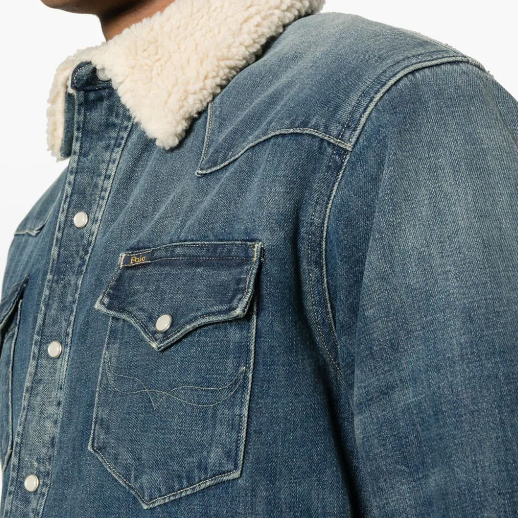 Polo Ralph Lauren FW23  Blue Denim Jacket with Pocket and Button-Up Design. 710917253-001 圖 6