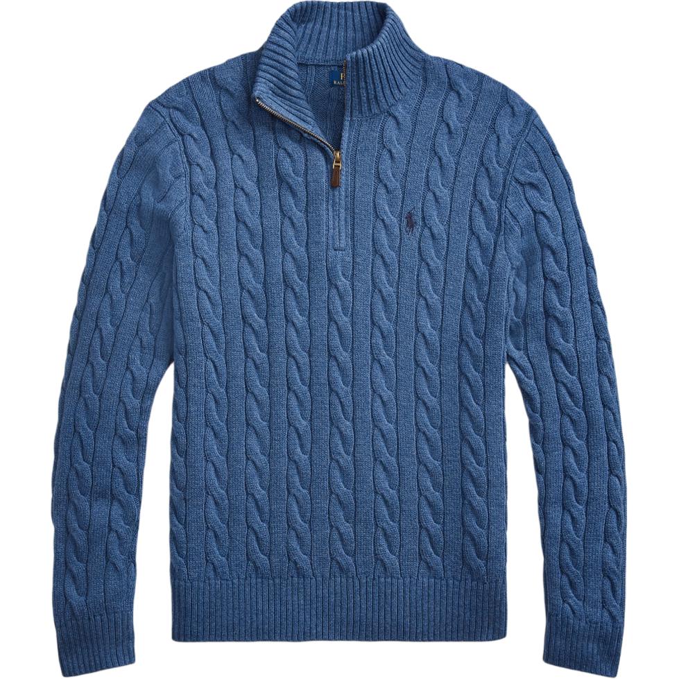 Polo Ralph Lauren FW23  Blue Half-Zip Knit Sweater with Embroidered Logo. MNPOSWE16820504-400 圖 2
