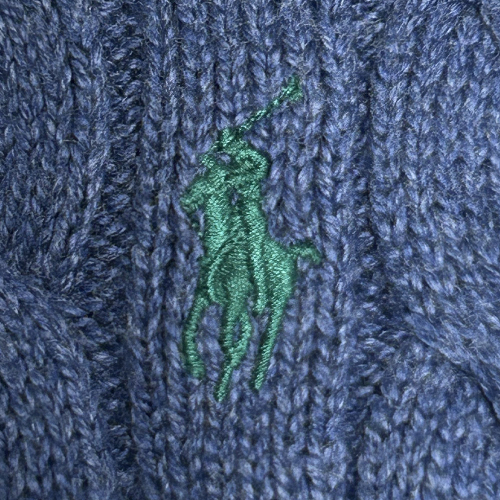 Polo Ralph Lauren FW23  Blue Half-Zip Knit Sweater with Embroidered Logo. MNPOSWE16820504-400 圖 6