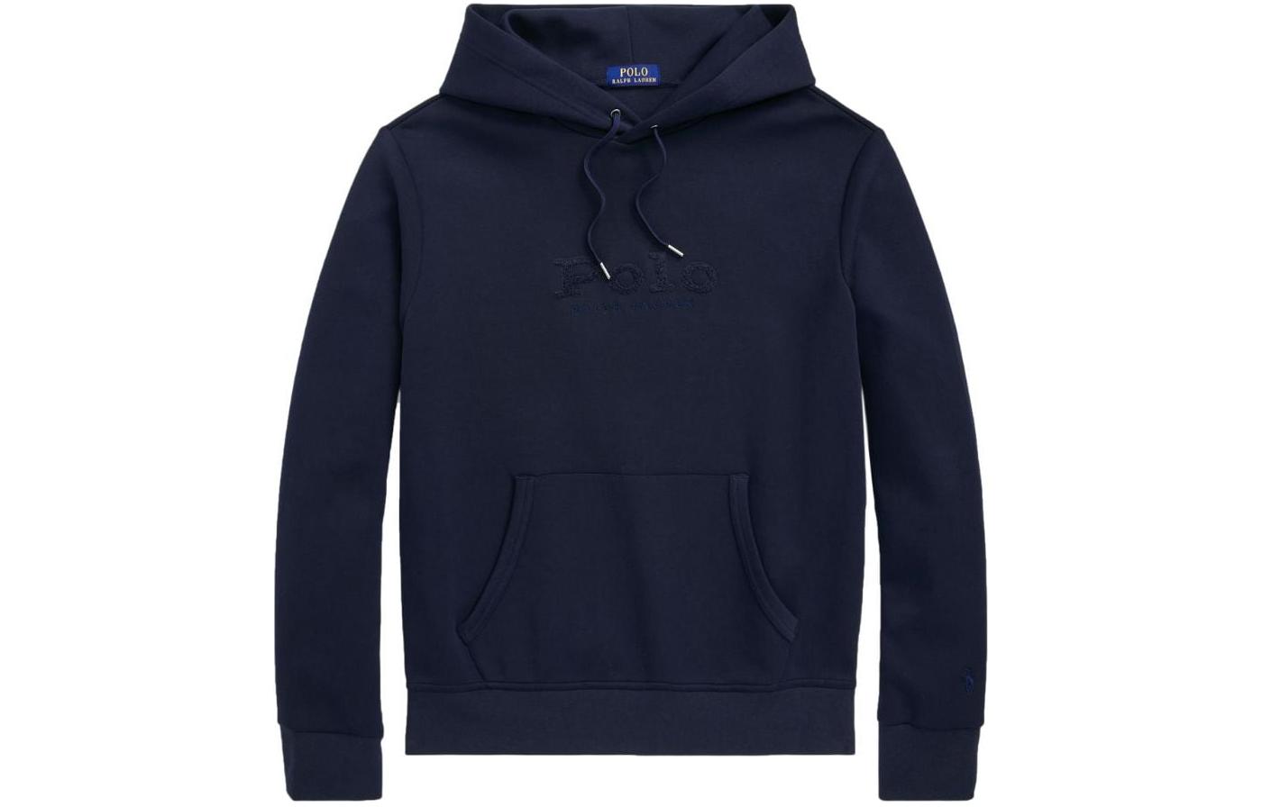Polo Ralph Lauren FW23  Blue Hoodie with Solid Embroidered Logo. 710926500-002