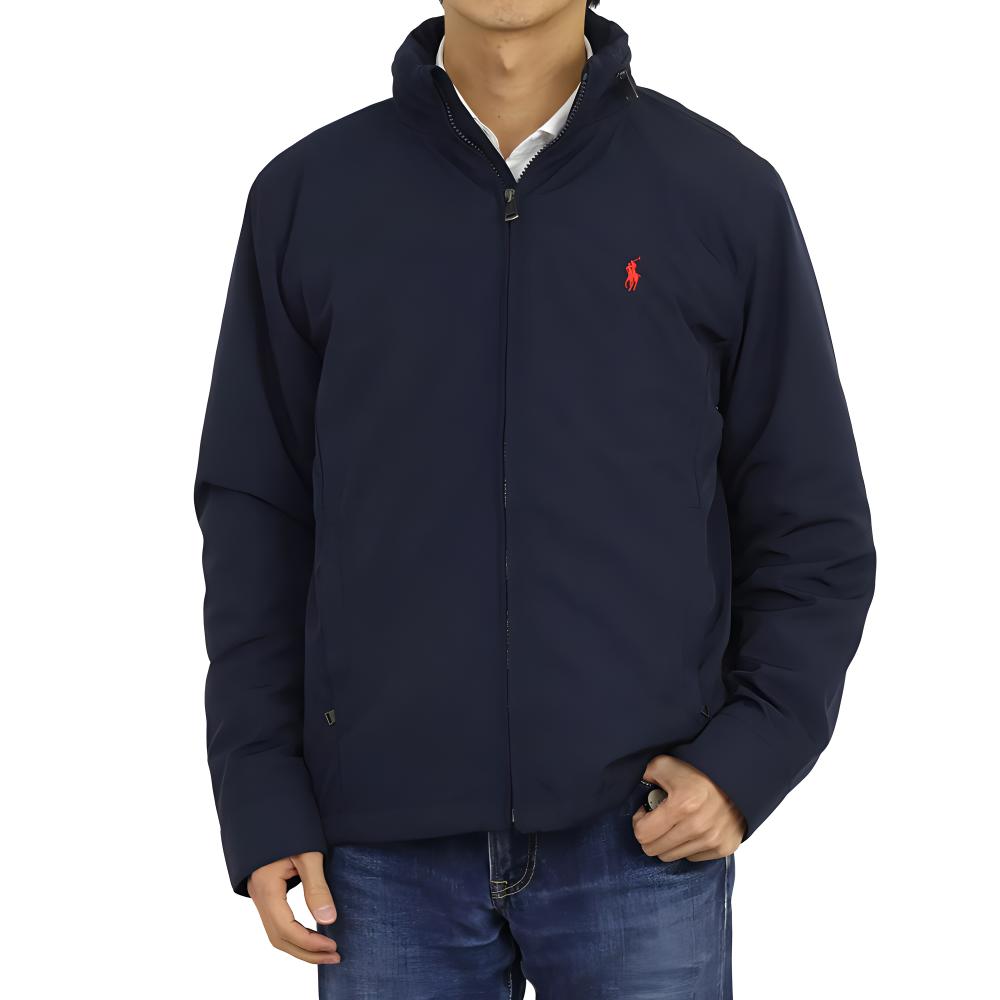 Polo Ralph Lauren FW23  Blue Windproof Cotton Jacket with Pony Logo Embroidery. MNPOOTW16020389-410