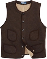 Polo Ralph Lauren FW23 Brown Fleece-Lined Single-Breasted Casual Vest 710926993001 Polo Ralph Lauren FW23 Brown Fleece-Lined Single-Breasted Casual Vest 710926993001