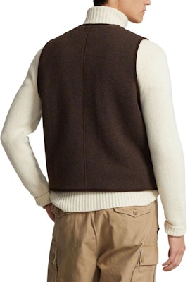 Polo Ralph Lauren FW23 棕色羊羔绒单排扣休闲马甲 710926993001 Shop Polo Ralph Lauren FW23 棕色羊羔绒单排扣休闲马甲 710926993001