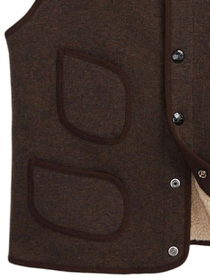 Polo Ralph Lauren FW23 棕色羊羔绒单排扣休闲马甲 710926993001 Sizing Polo Ralph Lauren FW23 棕色羊羔绒单排扣休闲马甲 710926993001