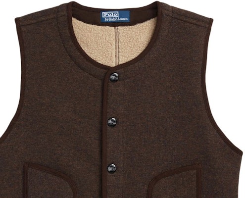 Polo Ralph Lauren FW23 棕色羊羔绒单排扣休闲马甲 710926993001 Cheap Polo Ralph Lauren FW23 棕色羊羔绒单排扣休闲马甲 710926993001