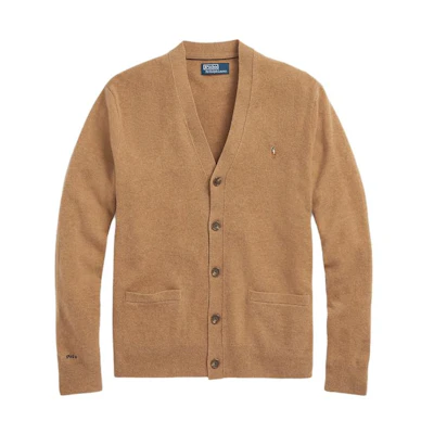Polo Ralph Lauren FW23 Brown Solid Logo Embroidered Knit Long Sleeve Top MNPOSWE16821642-200