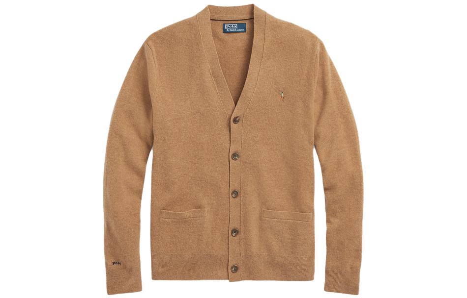 Polo Ralph Lauren FW23  Brown Solid Logo Embroidered Knit Long Sleeve Top MNPOSWE16821642-200 圖 2