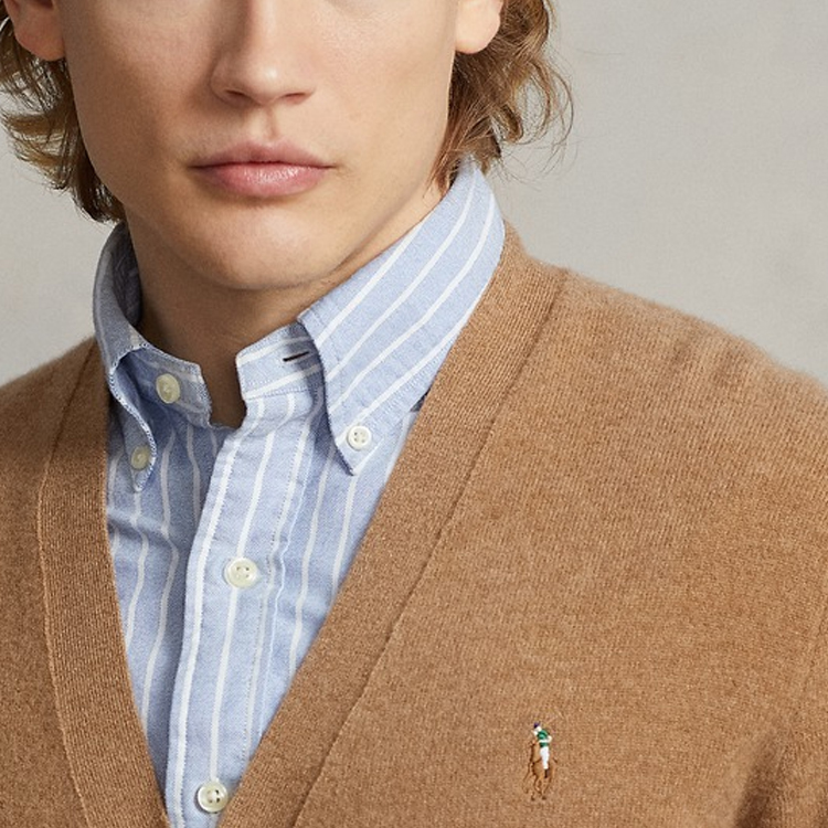 Polo Ralph Lauren FW23  Brown Solid Logo Embroidered Knit Long Sleeve Top MNPOSWE16821642-200 圖 6