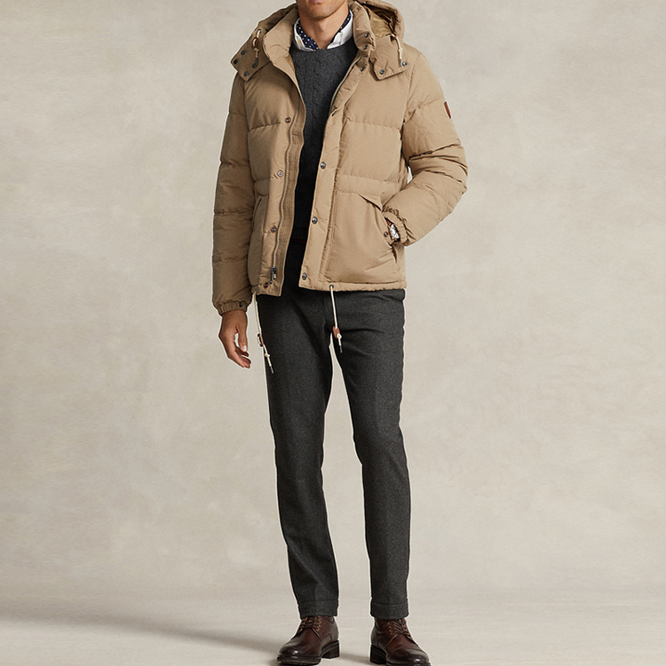 Polo Ralph Lauren FW23  Brown Solid Long Sleeve Down Jacket. MNPOOTW16021230-250 圖 3