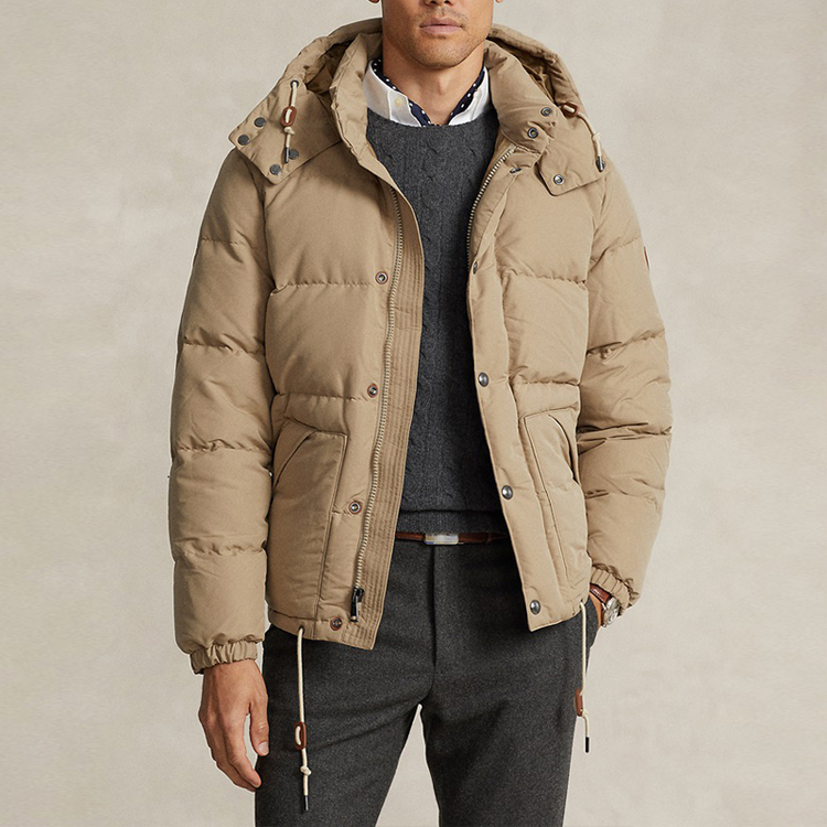 Polo Ralph Lauren FW23  Brown Solid Long Sleeve Down Jacket. MNPOOTW16021230-250 圖 4